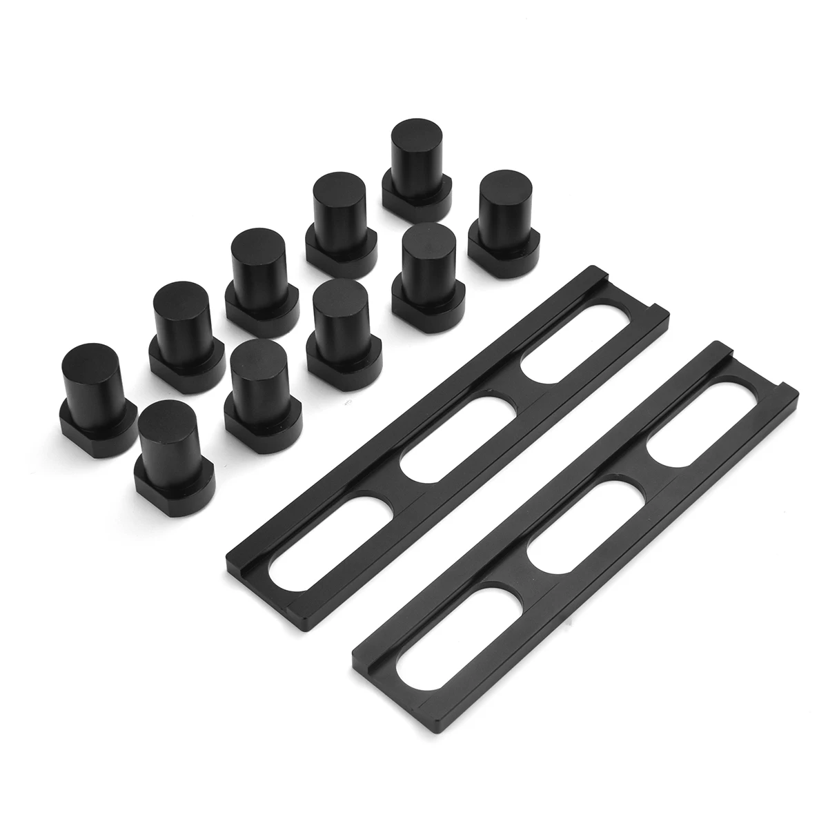 20mm 19mm GD1019 Woodworking Planing Stop with 10pcs Dog Hole Bench Dog Clamp Desktop Tenon Workbench Table Accessories