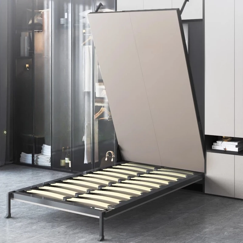 Invisible wall bed Murphy bed cabinet integrated hidden wall balcony folding up and down rollover board hardware accessories
