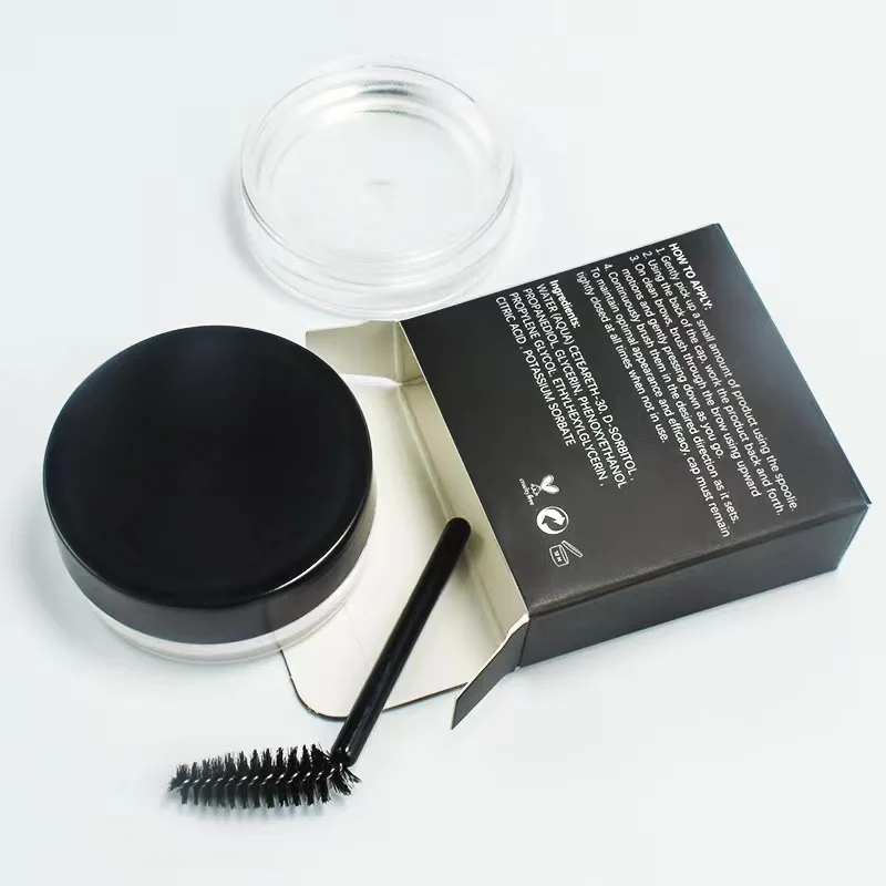 Custom Pomade Wenkbrauw Styling Zeep Wenkbrauwen Gel Wax Fixer Met Borstel Voor Vrouwen Wenkbrauw Cosmetica Make-Up Wenkbrauw Gel Waterdicht