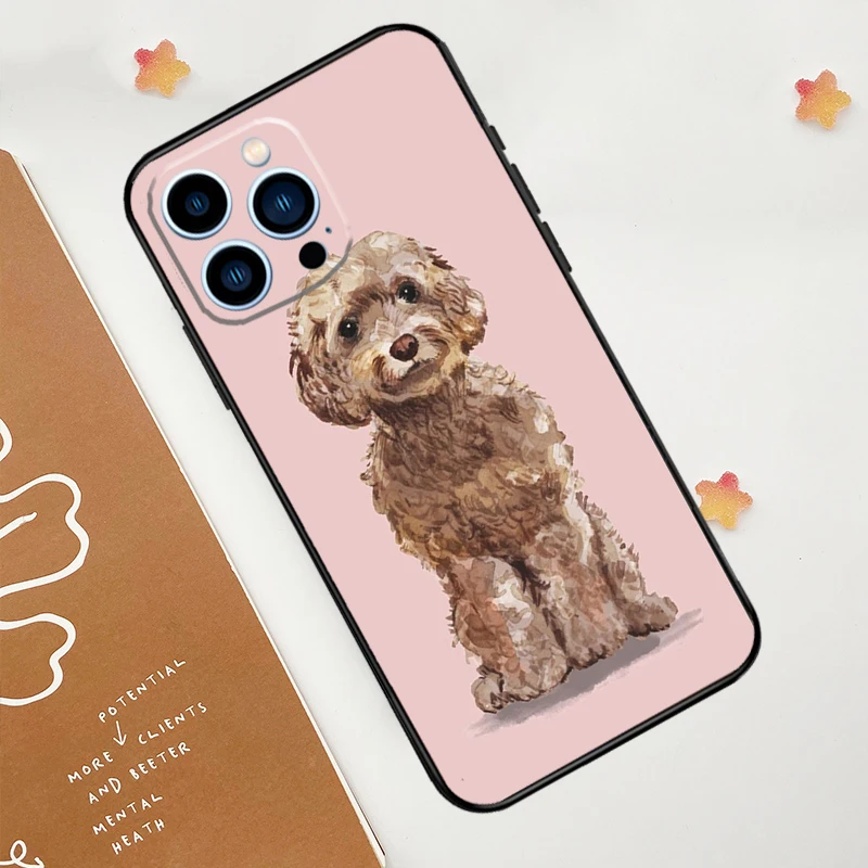 Cute Cockapoo Dog Case For iPhone 15 16 14 13 12 11 Pro Max Plus X XR XS Max 12 13 Mini Soft Bumper Cover