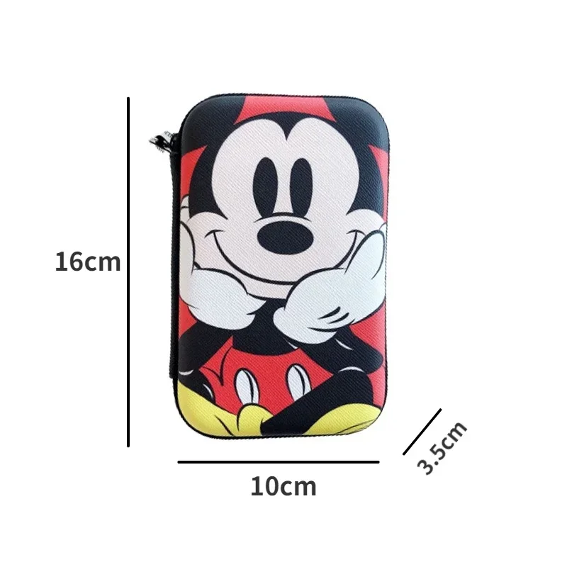 Disney Alice Ariel Cosmetic Organizer Travel Jewelry Zipper Case Boxes Earrings Necklace Ring Portable Waterproof Storage Box