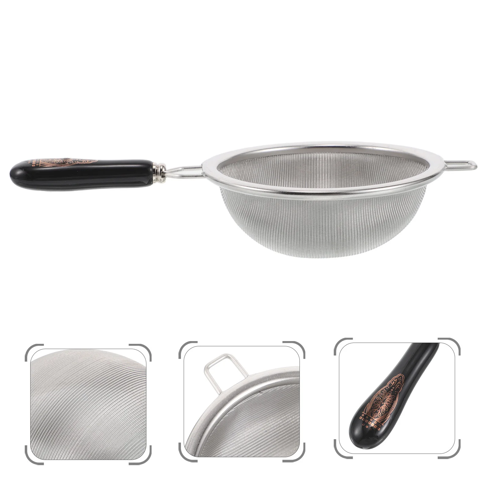 

Fine Mesh Tea Strainer Portable Round Infuser for Loose Leaf Tea Easy Clean Alloy Material Accessory Mesh Strainer