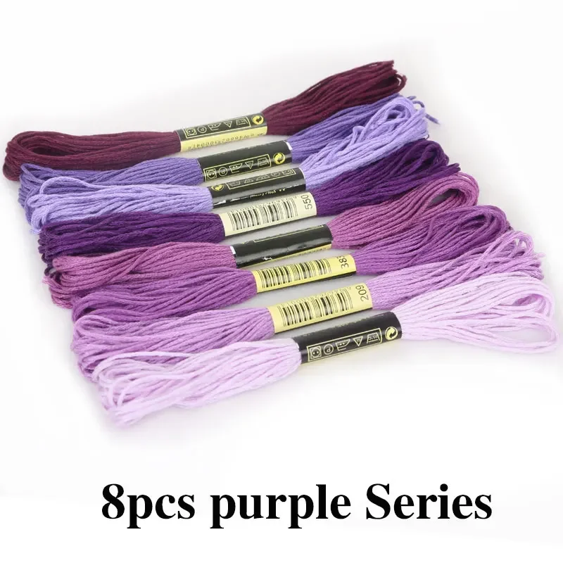 5/8/50/100 Stück Mix Farben Stickgarn Baumwolle Nähen Stränge Regenbogen Baumwolle & Seide Stickgarne für DIY Armbandherstellung