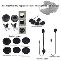 For Moman Motorcycle Intercom H2S/H2PRO Accessories Microphone and sponge cover and leather cover