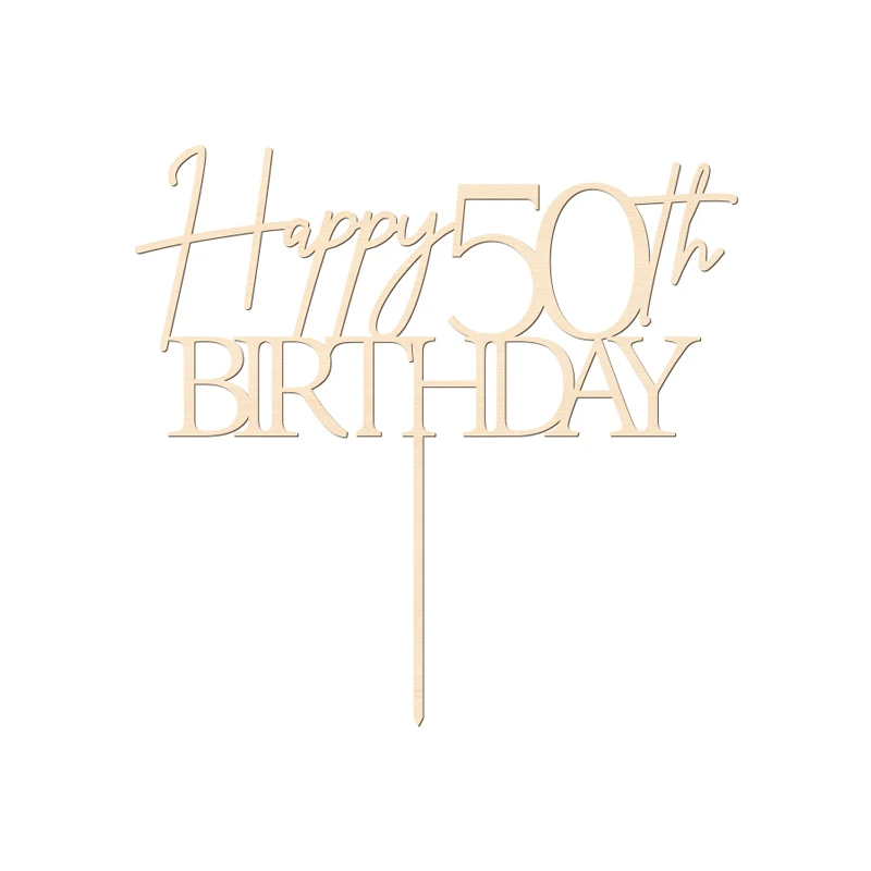 YOMDID Tortenaufsatz zum 50. Geburtstag, Geburtstagskuchen-Plektrum, 50. Kuchendekoration für fröhliche 50. Jahrestagsparty-Kuchendekorationen – Detail 6