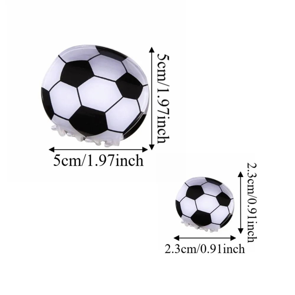 Funny Acrylic Shark Hair Clip Y2K Style Fashion Design Basketball Hair Claw Large Size New Style Football Hair Clip Girl view 6