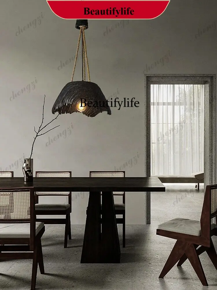 M138 Wabi Silent Wind Restaurant Chandelier Creative Personality Living Room Light Bedroom Light Retro Hotel Homestay