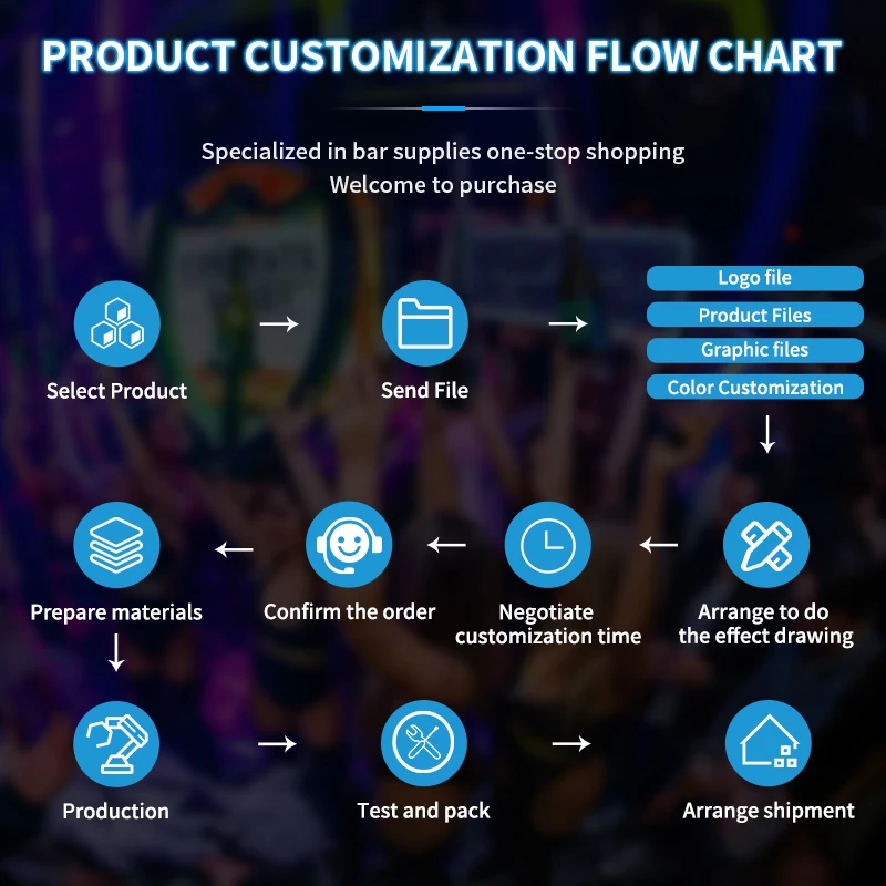 VIP High Quality Metal Disco Pub 3d Led Screen bar Dj Table Booth Stand Portable with Light Bar DJ Station Custom logo view 6
