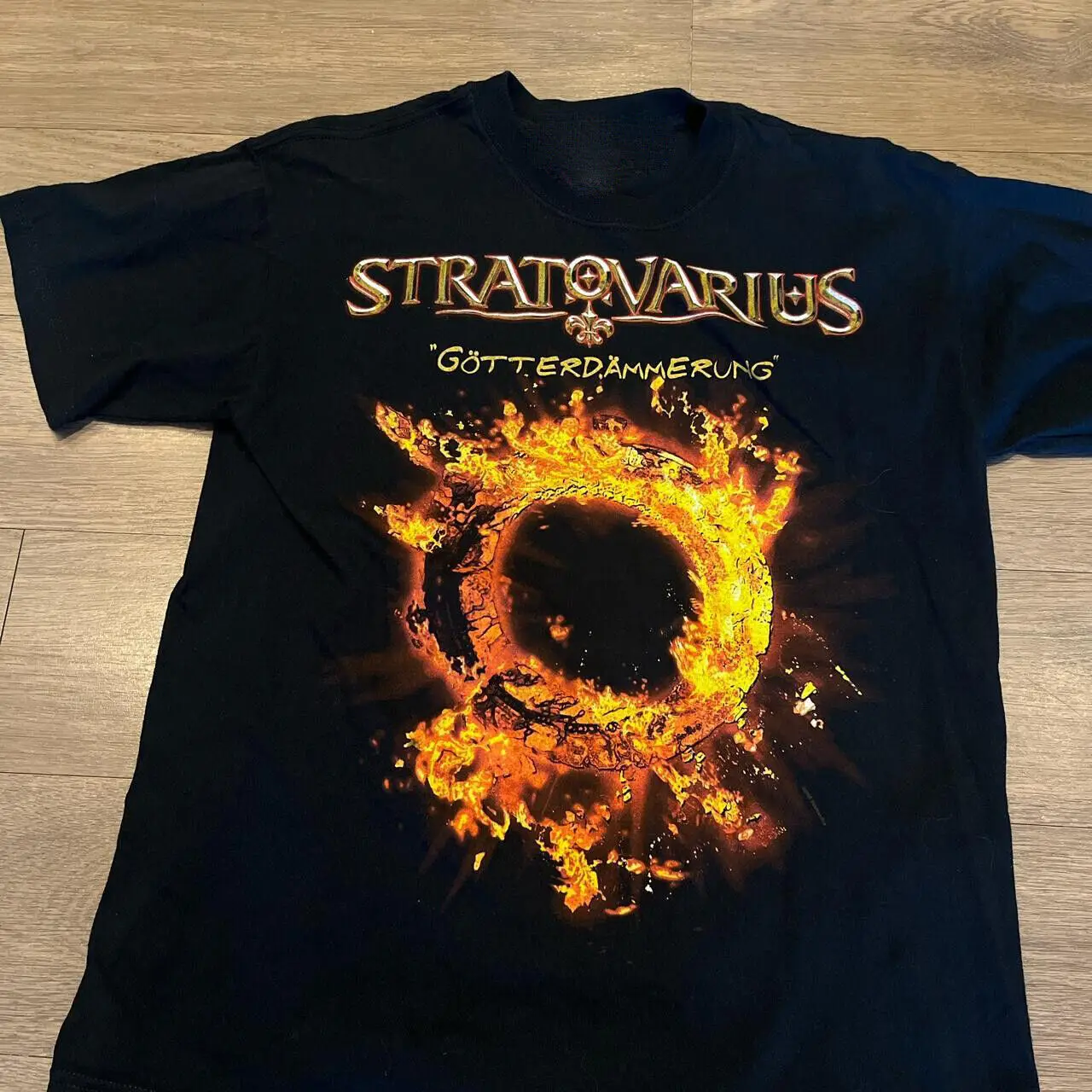 Vtg Stratovarius Band Gift For Fans Cotton Black Full Size Unisex Shirt KK515