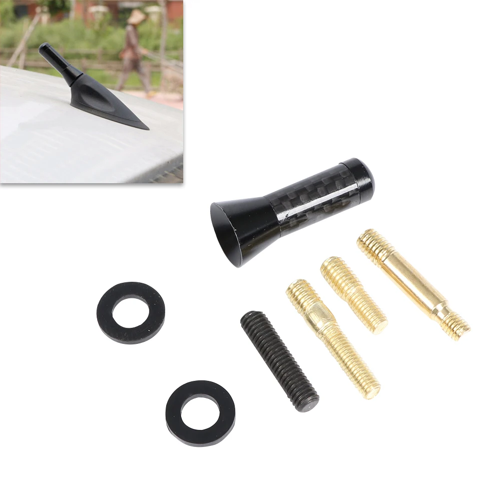 

1.4" Universal Car Radio Rubber Antenna Mast FM AM Roof Mount Vehicle Antenna With Replacement Screws for Car Accessories