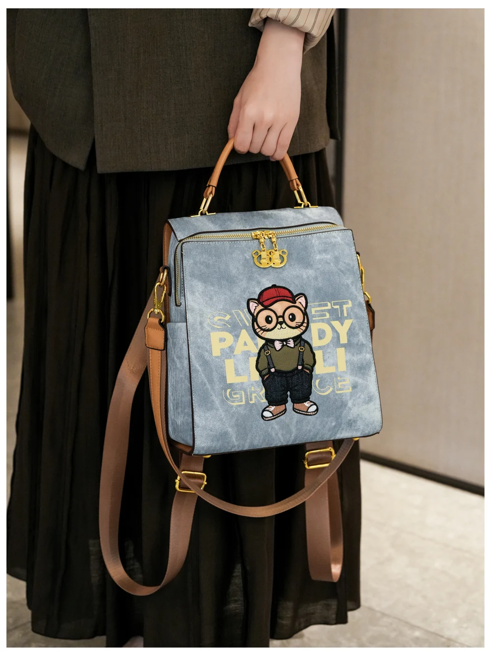 【Gran oferta】Mochila moderna, bolso de hombro para mujer, mochila de gran capacidad con cierre y bolso de mano informal con doble correa para los hombros.