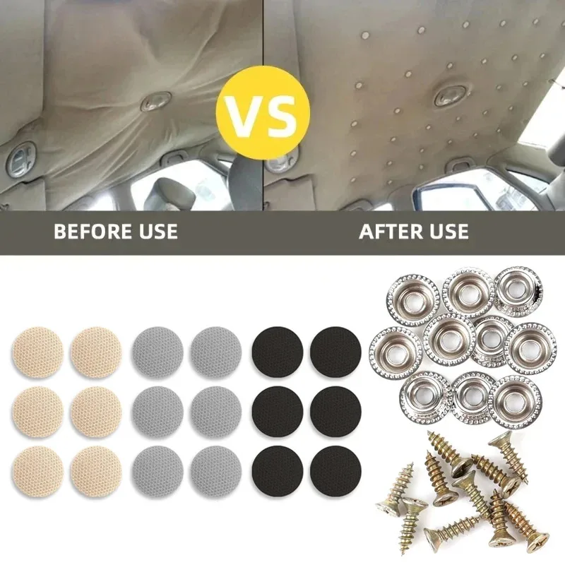 1/10/20/30pcs Car Roof Cloth Fixing Buckle, Rivet Fastener, Car Interior Ceiling Buckle, Car Roof Metal Buckle, Car Accessories