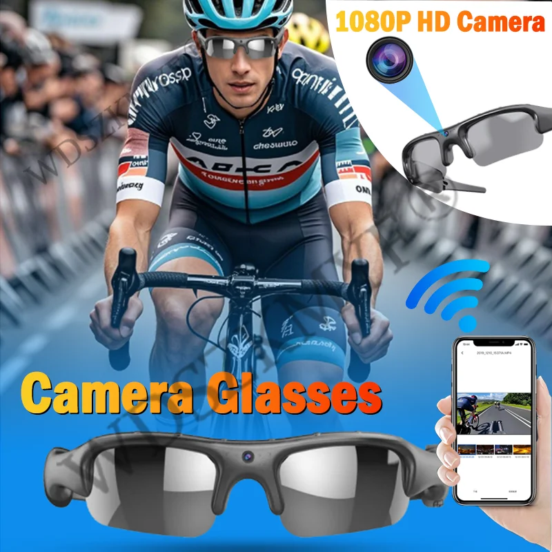 

Camera Glasses Video Sunglasses WiFi 1080P FHD Video Recording Shooting Camera Glasses for Car Cycling Driving Hiking Fishing