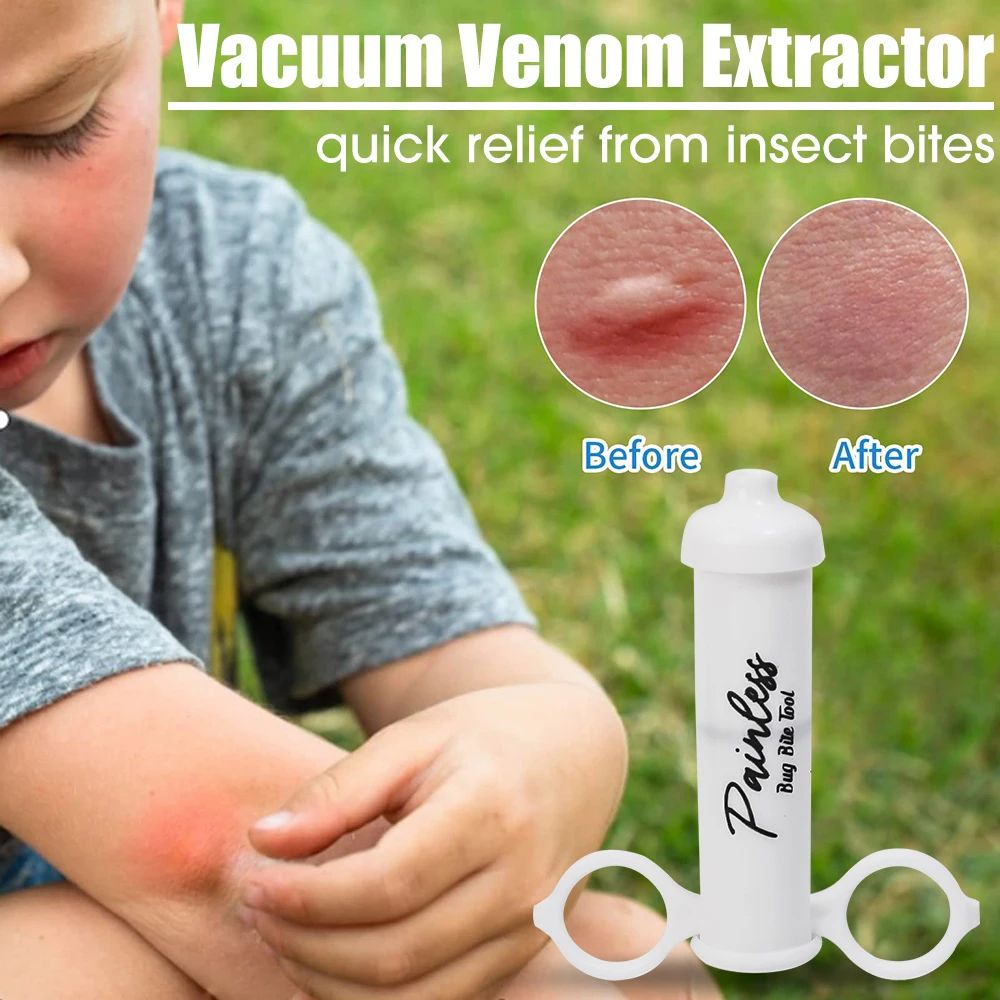 Poisonous Insect Bite Emergency Rescue Venom Extractor Outdoor Vacuum Quick Extractor Camping First Aid Supplies Accessories