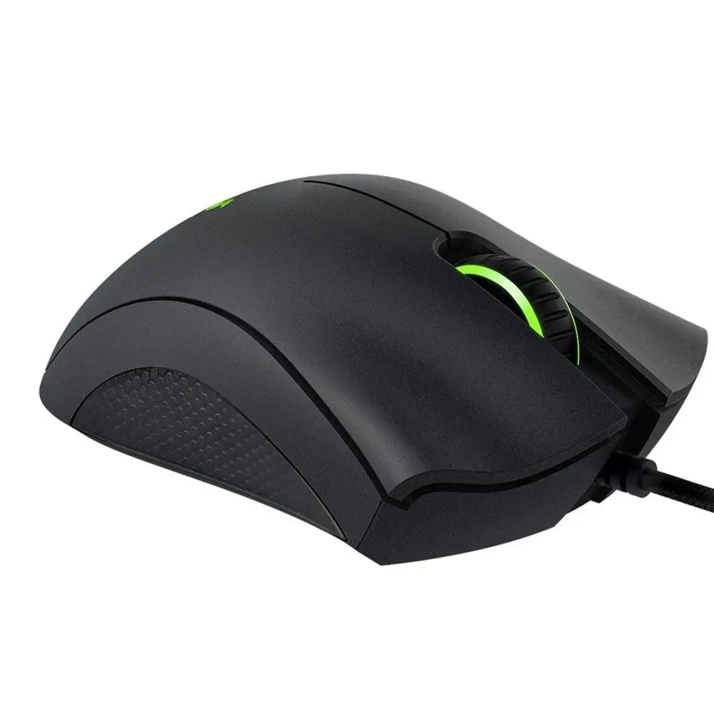 Negro Razer DeathAdder esencial con cable ratón para juegos de ratones 6400DPI sensor óptico 5 botones independientes para PC Gamer