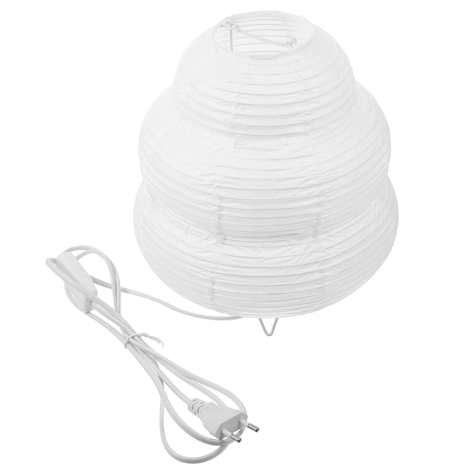 

Elegant Manual Weaving Rice Paper Lantern Lamp E14 Base Eu Plug Nightstand Light for Kids Bedroom Home Decor Paper Lamp