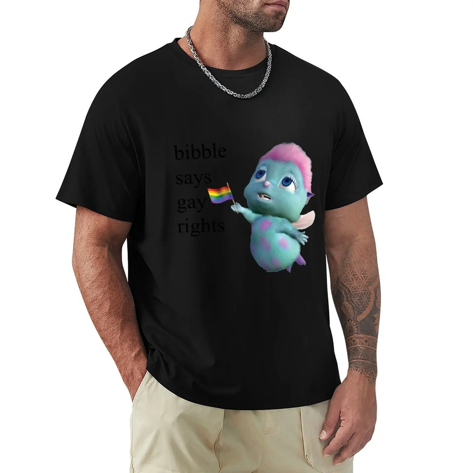 Bibble Says Gay Rights T-Shirt Comfortable Daily Wear Tee