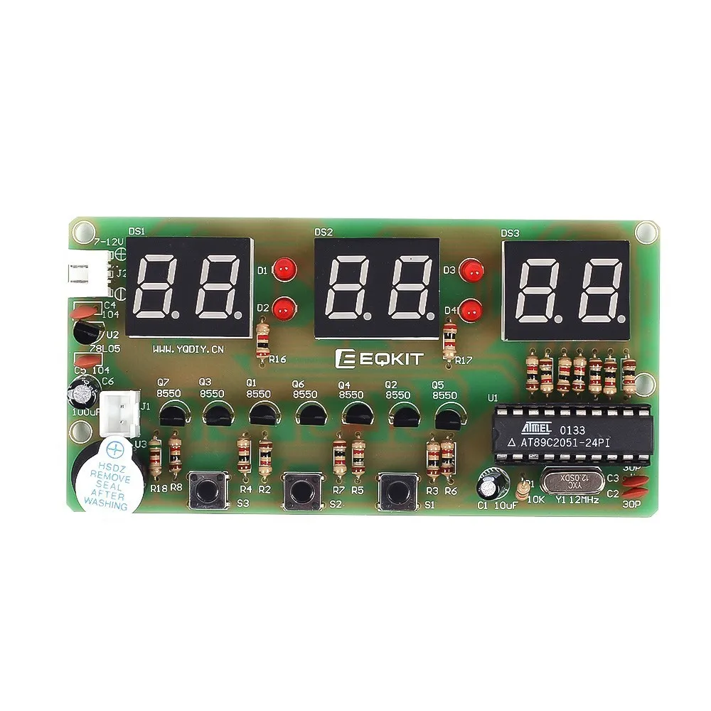 6-Bit DIY Electronic Kits Digital Clock Soldering Practice for School Science Project Student STEM Project for Learning Teaching