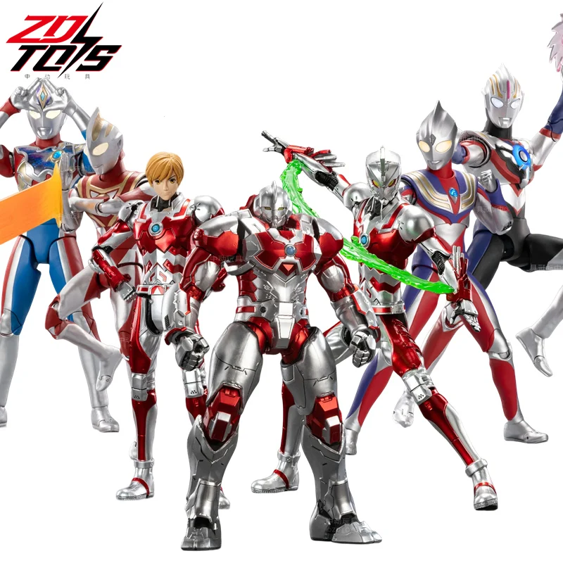 ZD Original Ultraman SUIT Jack SEVEN Gaia Tiga Trigger Decker Orb Z Ace Collect Mecha Ultraman Action Figure Anime Toy For Kids