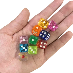 Mini 12mm Clear Transparent Dice Set - 16 Colors, Small Size for Board Games and RPG