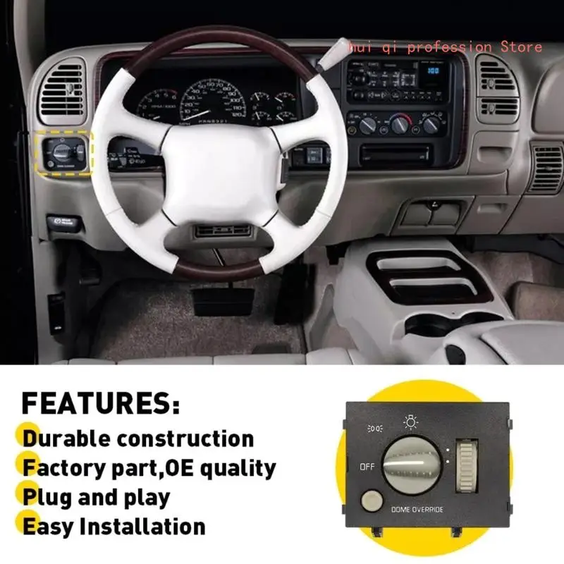 Auto Headlight Control for 5047633 15047634 15715117 15013005 93443101 with Integrated Fog Light&Dimmer Functions