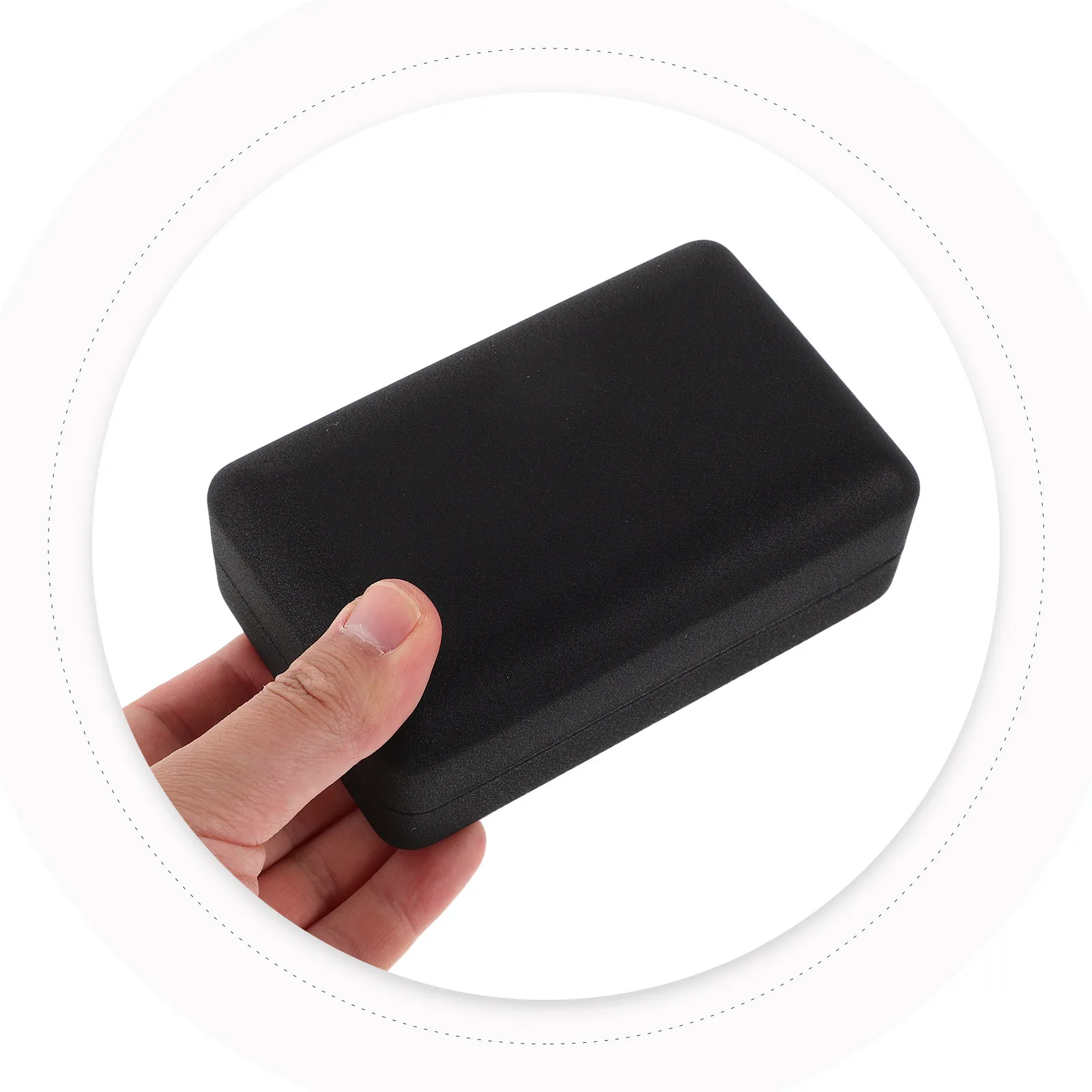 

Portable Compact Jewelry Organizer Box for Rings Earrings Accessories Travel Jewelry Case with Lid Black Multifunctional Scratch