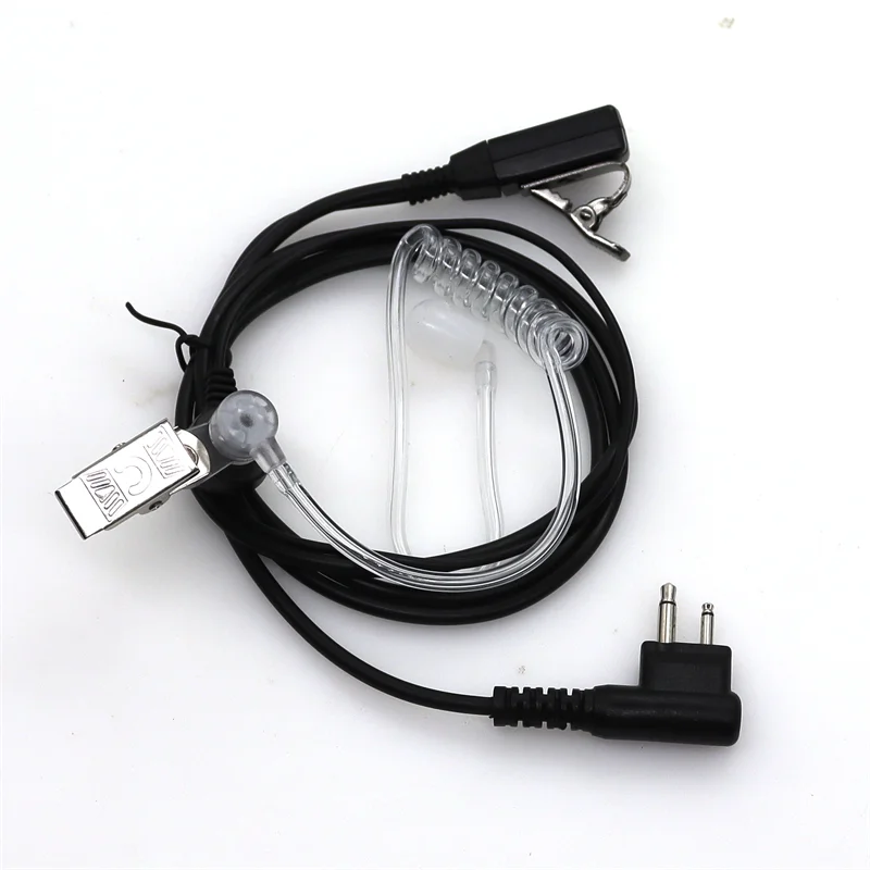 Écouteurs intra-auriculaires à tube acoustique secret, PTT MIC, casque 2 broches, accessoires radio CB, Motorola CP200, CP185, EP450, CP040, HTY