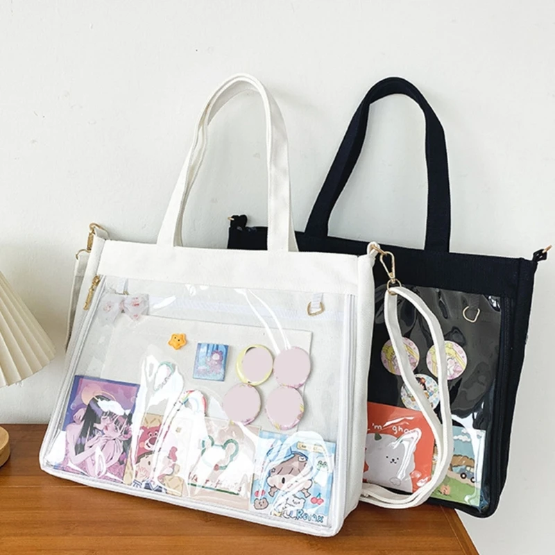 

X5XA японский Harajuku Itabag для девочек прозрачная сумка школьные сумки для студентов Ita сумка-тоут JK униформа сумки через