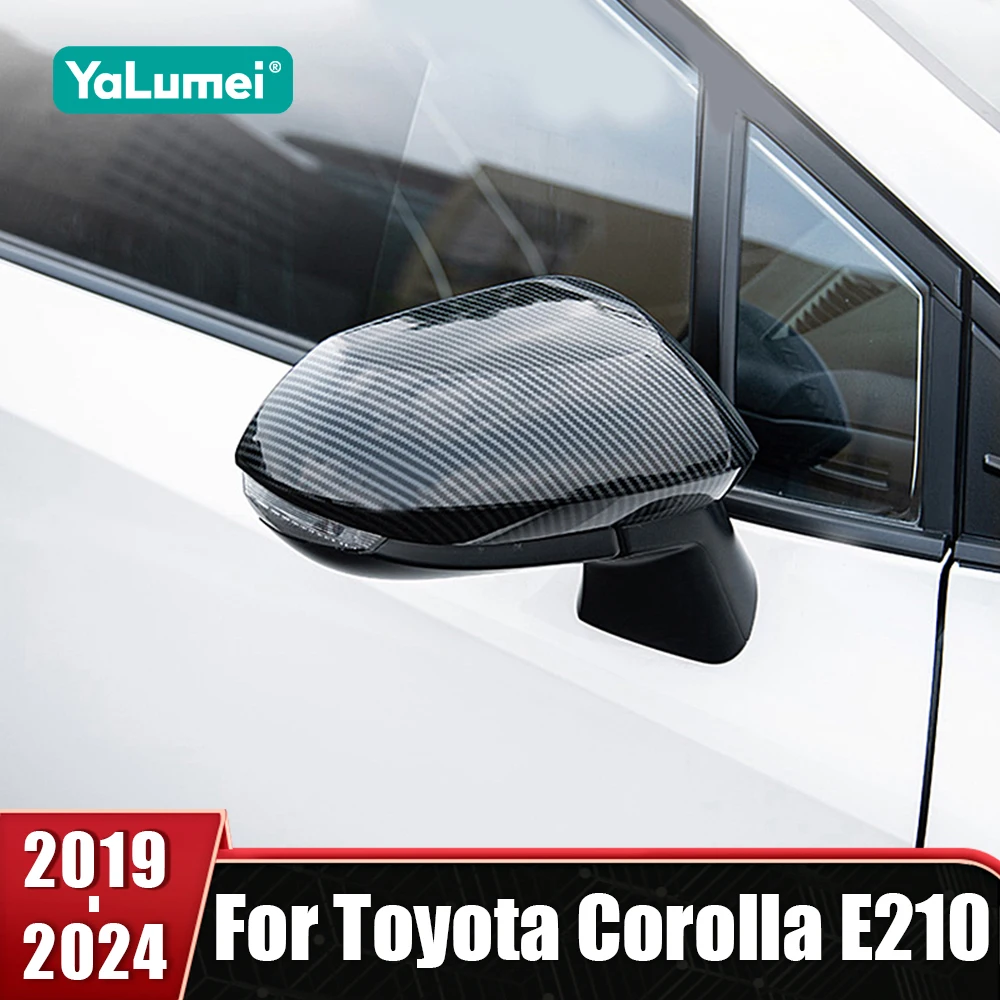 

For Toyota Corolla E210 2019 2020 2021 2022 2023 2024 Hybrid ABS Carbon Car Replacement Rearview Side Mirror Covers Accessories