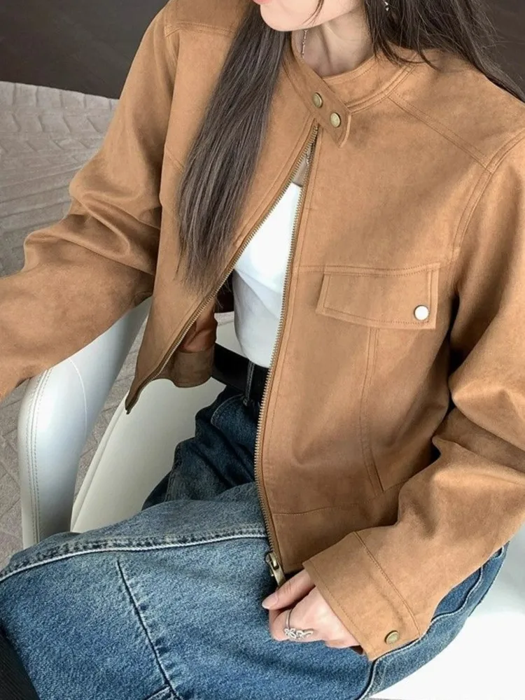 2026 Autumn And Winter Women's Outerwear Fashionable, Comfortable, Casual Temperament, Versatile Leather Jacket For Commuting