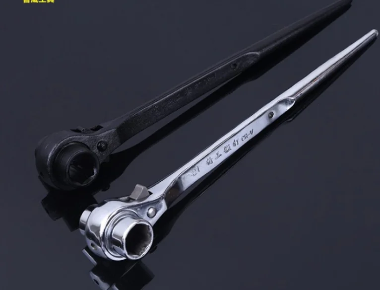 14-55 Dwukierunkowy klucz grzechotkowy z końcówką sześciokątną Śliwka Wielofunkcyjne narzędzia do rusztowań z szybką tuleją