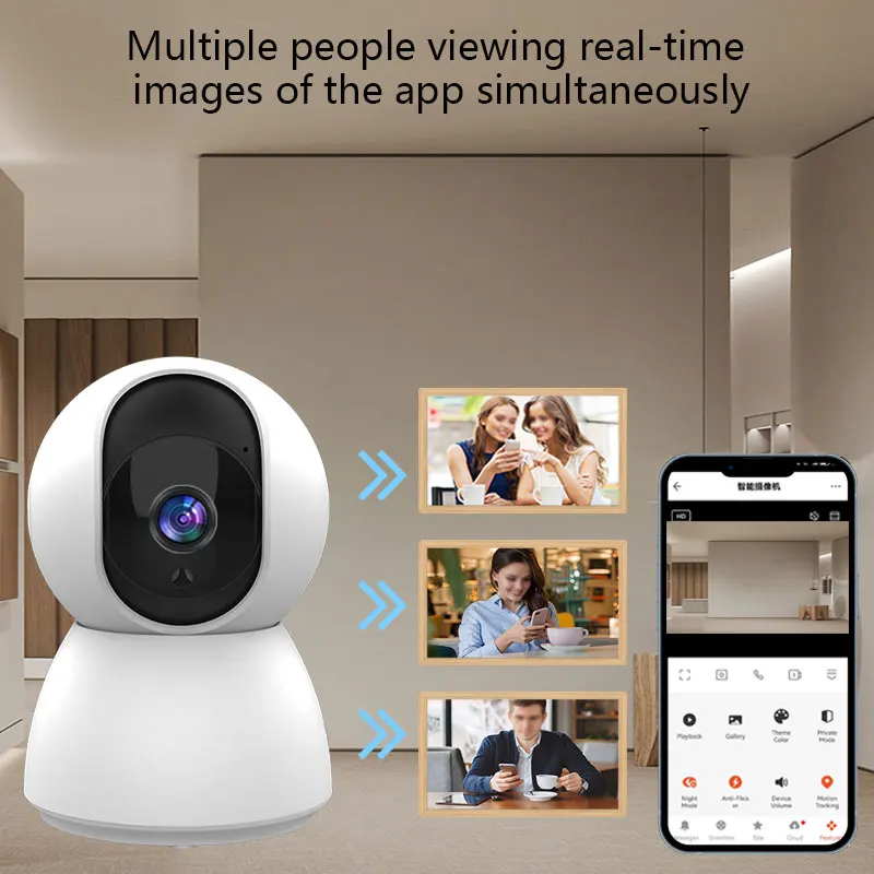 Tuya Smart Life App 2K Full HD 4MP IP Camera  Indoor Auto Tracking Wireless Security Home Surveillance Alerts Baby Monitor CCTV