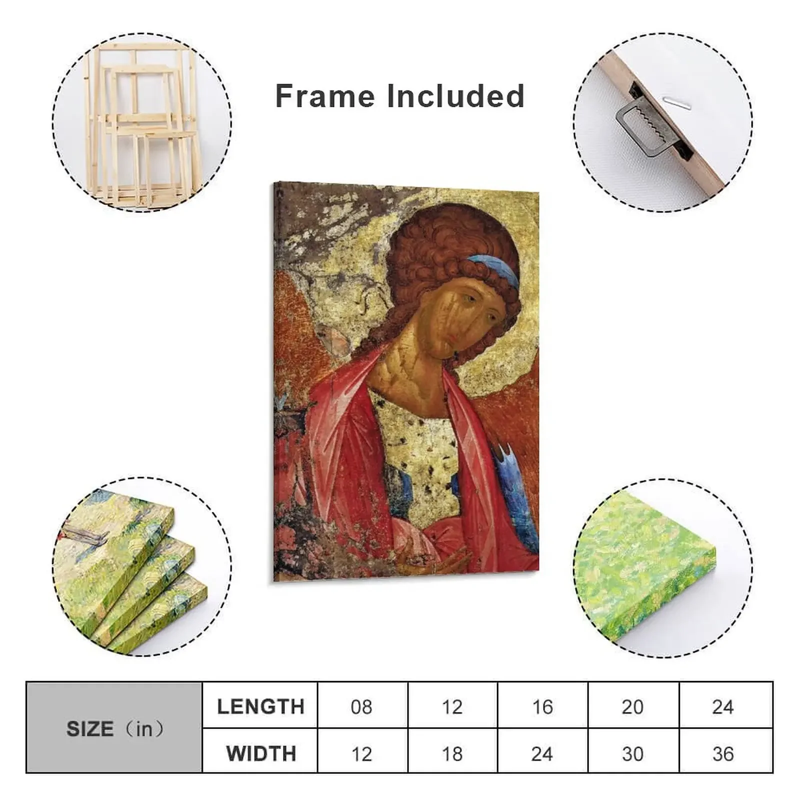 Andrei Rublev's Archangel Mikhail Canvas Painting Decorative picture Wall decoration poster