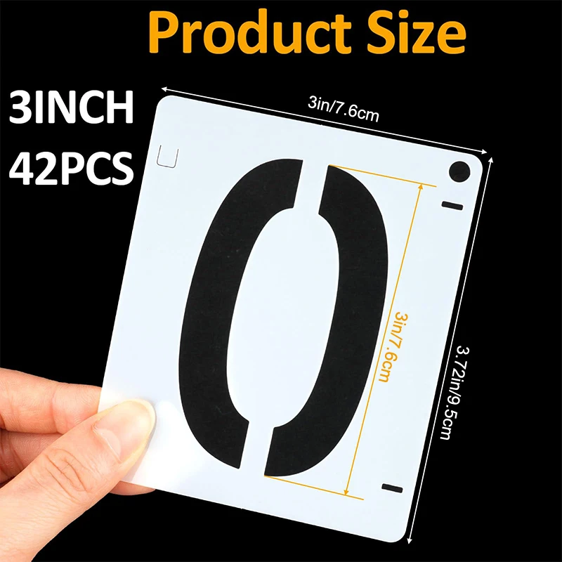 New 42 PCS Letter Stencils 3 Inch, Interlocking Craft Stencils Kit, Reusable Plastic Alphabet Templates