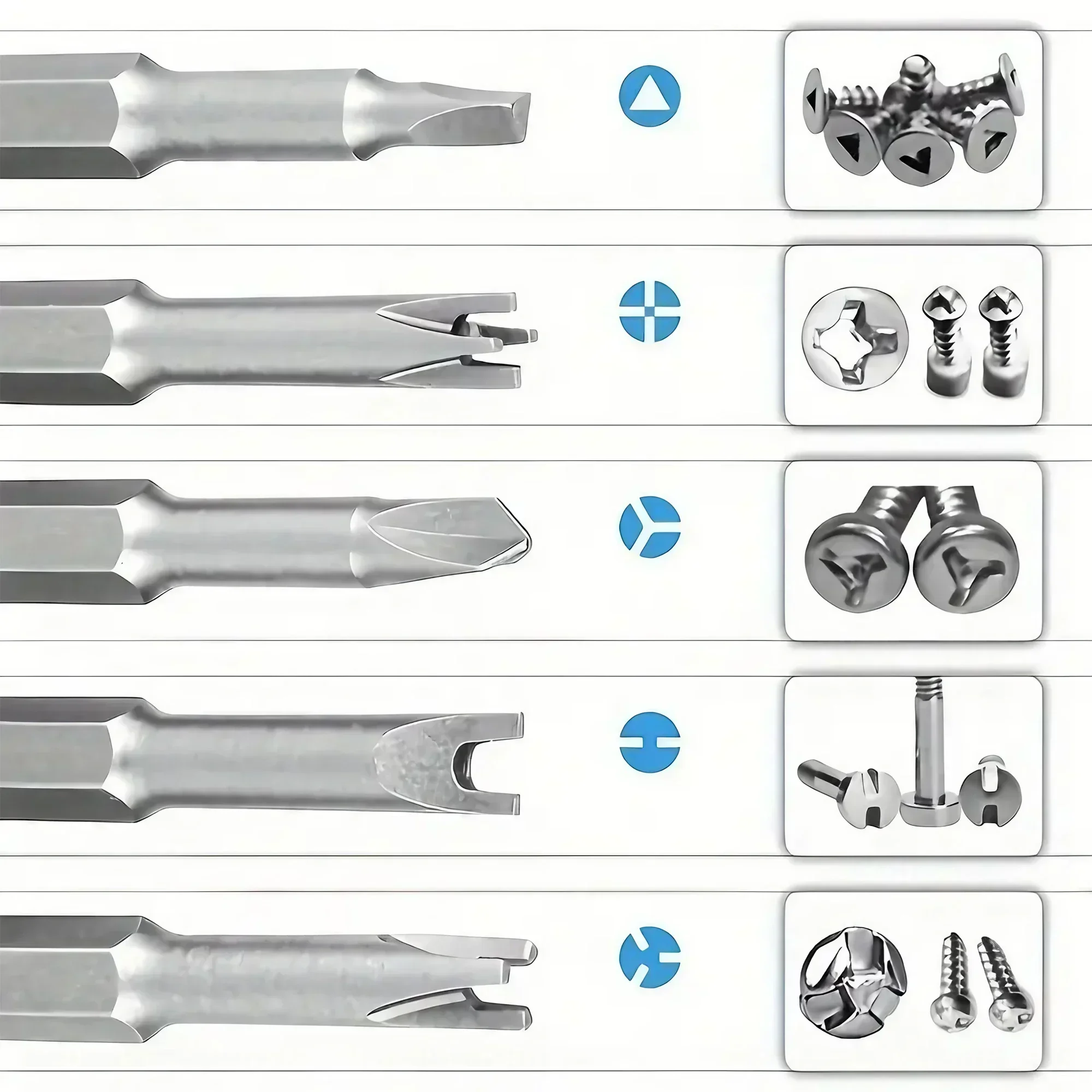 5/7/13pcs Special-shaped Screwdriver Set, 50mm Magnetic Chrome-Vanadium Bits for Repair, Y-Type Triangle Cross 3-Point image 5