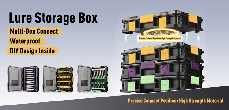 KINGDOM Angelgerät-Box, 2 Größen, Organizer mit herausnehmbaren Trennwänden, multifunktionale Tackle-Tabletts, Box für Angelköder-Zubehör – Detail 2