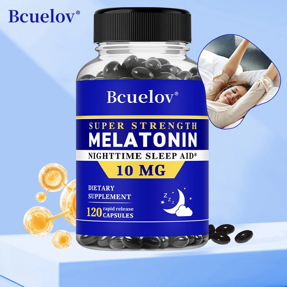 Melatonin Capsules, Deep Sleep & Brain Cognition, Extra Strength Liposomal Melatonin, Double Effect Quality Sleep