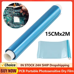 15CMx2M PCB Portable Photosensitive Dry Film PCB Photosensitive Dry Film For Plating Hole Covering Etching