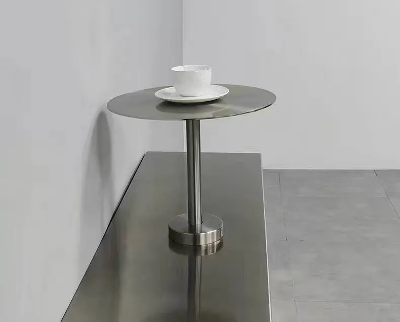 Stall Wall Mounted Table with Stainless Steel Small Round Table