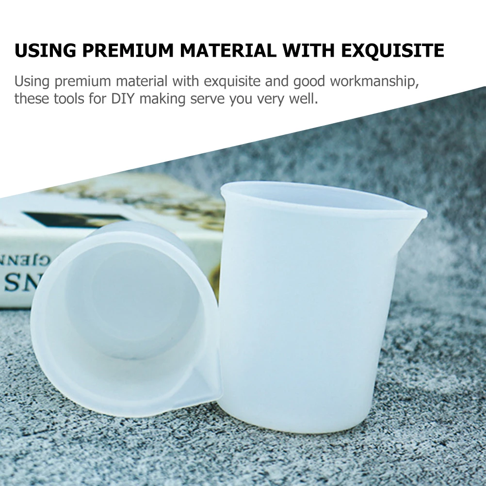 

6pcs Silicone Measuring Cups Flexible Epoxy Craft Tool Kit Mixing Resin Tools diy crafts supply measuring holder for resin