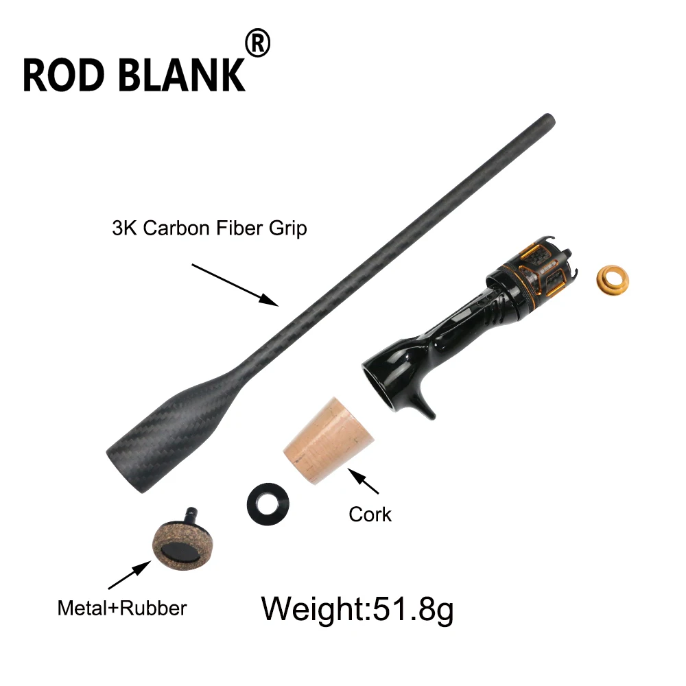 Rod Blank 1 Set Carbon Trout Fishing Handle kit Spinning Casting Trout Fishing Rod Building Component Rod DIY Repair Accessory