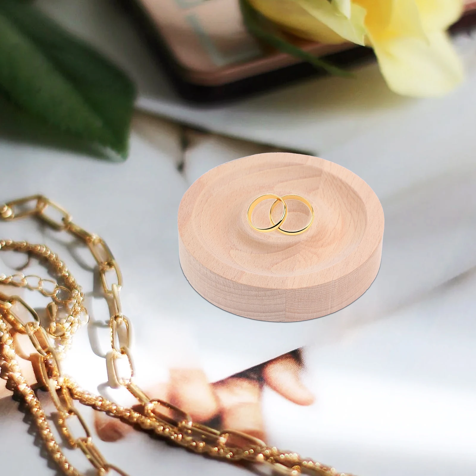 

2Pcs Wooden Beading Tray Jewelry Plate Organizer for DIY Projects Bracelet Storage Home Decor Jewelry Plate Bracelet Tray