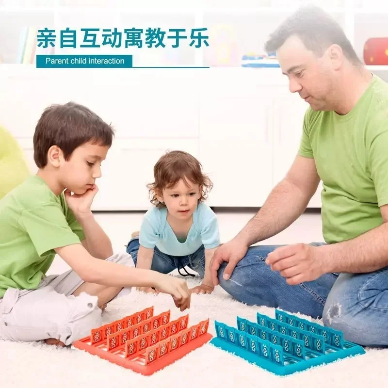 Ouder-kind casual bordspel voor kinderen Raad eens wie ik ben de puzzel van de baby Denken Klein speelgoed Logisch redeneren