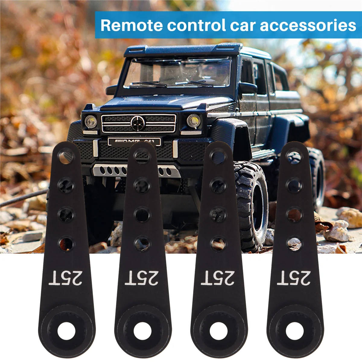 4pcs 37mm 25t Metall verlängerung Lenkung Servo Arm Horn für RC Auto Crawler Teile, schwarz