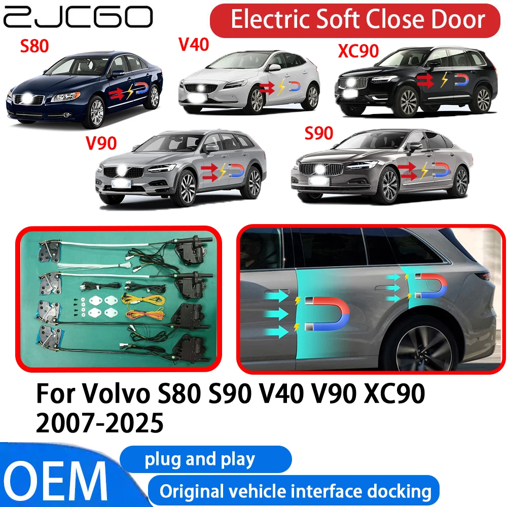 

for Volvo S80 S90 V40 V90 XC90 2007-2025 Car Automatic Electric Soft Close Door Closer System OEM Plug and Play Comfort Closing