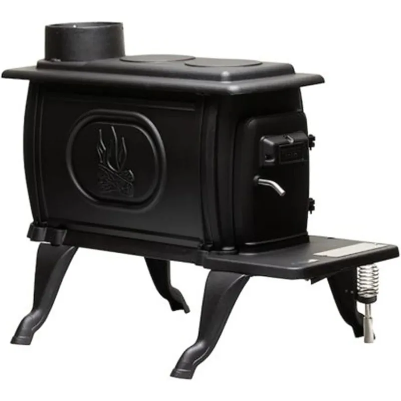 Company Rustic 900 Square Foot Clean Cast Iron Log Burning Wood Stove Reaching Up T0 54,000 BTUswith Cool Touch Safety