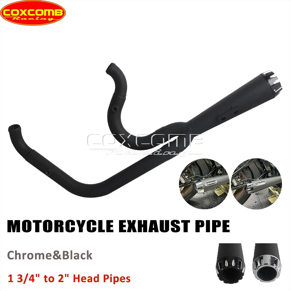 Full Exhasut System Motorcycle Front Rear Header Pipe Muffler DB Killer For Harley Street Bob FXBB FXBBS Fat Bob FXFB FXFBS FXST