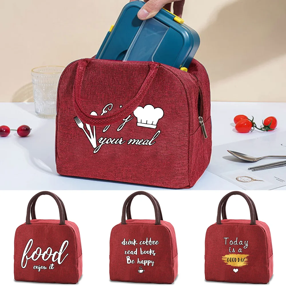 

Lunch Bag Women's Food Insulated Handbag Refrigerated Picnic Bag Insulated Lunch Box Fashionable Pattern