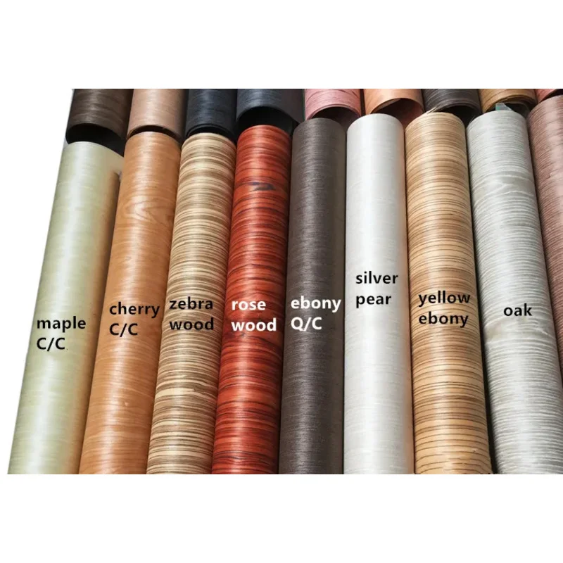 Technical Veneer Wood Engineering Veneer E.V. 56cmx2.5m 0.2mm Oak Ash Cherry Maple Zebra Rose Wood Bubinga Ebony Walnut C/C Q/C