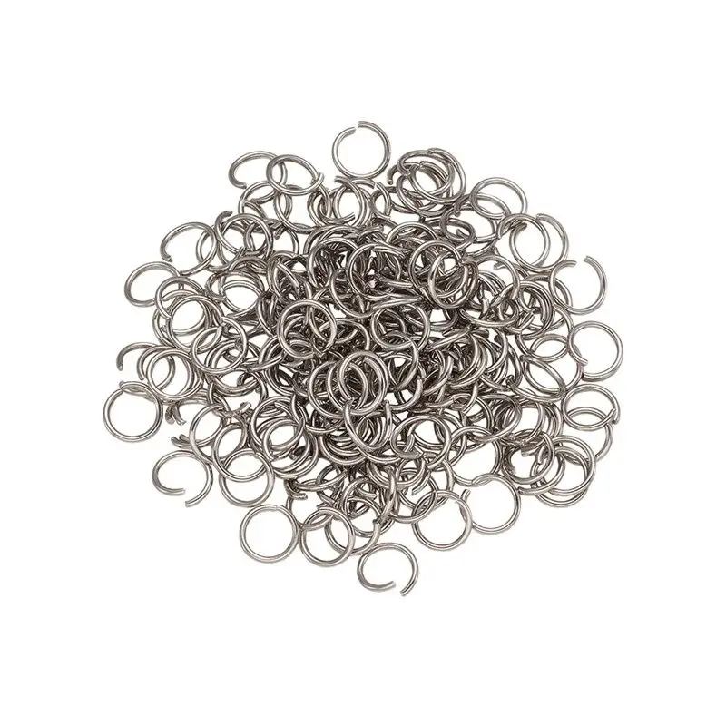 1000pcs 304 Stainless Steel Jump Rings Open Jump Rings Connectors Making Jewelry Findings Supplies,Stainless Steel Color F60